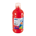 Bottiglia Tempera Milan 500ml - Tappo Dispenser - Asciugatura Rapida - Miscelabile - Colore Rosso