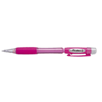 Pentel Fiesta II Portamine HB 05 mm con gomma - Include 2 ricariche - Impugnatura in gomma - Design ergonomico - Colore rosa