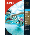 Carta fotografica Apli Photobright resistente all'acqua A4 265 g 20 fogli