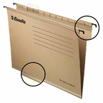 Esselte Classic Folio Confezione da 50 cartelle sospese rinforzate - 10 volte piÃÂ¹ resistenti - Include visori in plasti