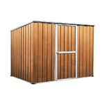 Casetta attrezzi 260x185cm x h1.92m - 85kg - 4,81 mq Box garage in Acciaio Zincato - LEGNO