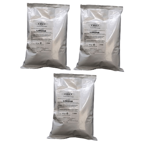 D&D FOOD & BEVERAGE Preparato in polvere per sorbetto concentrato al limone 3 buste da 900 gr d&d