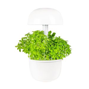 Plantui 3e Smart Garden Vaso Intelligente Bianco Rotondo