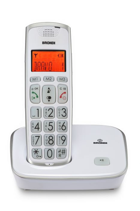 Brondi-Bravo-Gold-Telefono-DECT-Identificatore-di-chiamata-Bianco