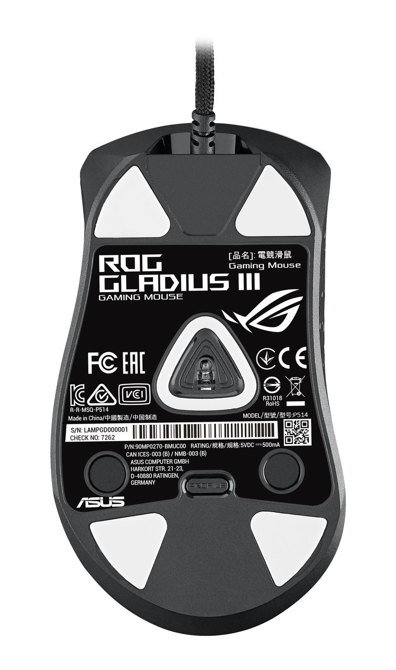 ASUS-ROG-Gladius-III-Wireless-mouse-Mano-destra-RF-Wireless---Bluetooth---USB-Type-A-Ottico-19000-DPI