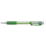 Pentel Fiesta II Portamine HB 05 mm con gomma - Include 2 ricariche - Impugnatura in gomma - Design ergonomico - Colore verde