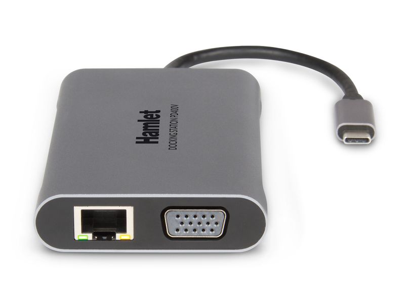 Hamlet-HDKC-PD400V-replicatore-di-porte-e-docking-station-per-laptop-Cablato-USB-3.2-Gen-1--3.1-Gen-1--Type-C-Grigio