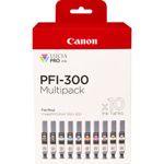 Canon PFI-300 cartuccia d'inchiostro 10 pz Originale Nero, Blu, Ciano, Grigio, Magenta, Nero per foto, Magenta per foto