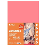 Cartoncino Apli rosa fluorescente A4 170 g 50 fogli