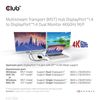 a€¢-Eingang--DisplayPort-Stecker-a€¢-Ausgang--2x-DisplayPort-Buchse-a€¢-UnterstA¼tzt-Dual-Display-3840x2160-60HZ-a€¢-Unt