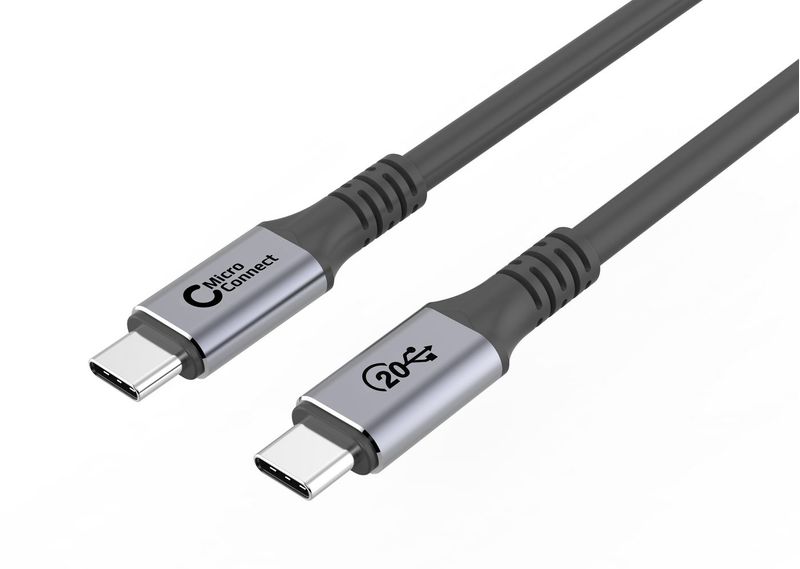 Microconnect-USB3.2CC01-cavo-USB-1-m-USB-3.2-Gen-2--3.1-Gen-2--USB-C-Nero--Premium-USB-C-cable-1m---20Gbps-100W-USB-3.