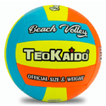 PALLONE CUOIO VOLLEY LIGHT BLUE/ORANGE TG. 5 SGONFIO