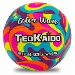 PALLONE CUOIO VOLLEY COLOR WAVE TG. 5 SGONFIO