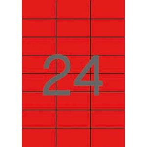APLI Self-adhesive labels 70 x 37mm Red etichetta autoadesiva Rosso 480 pz