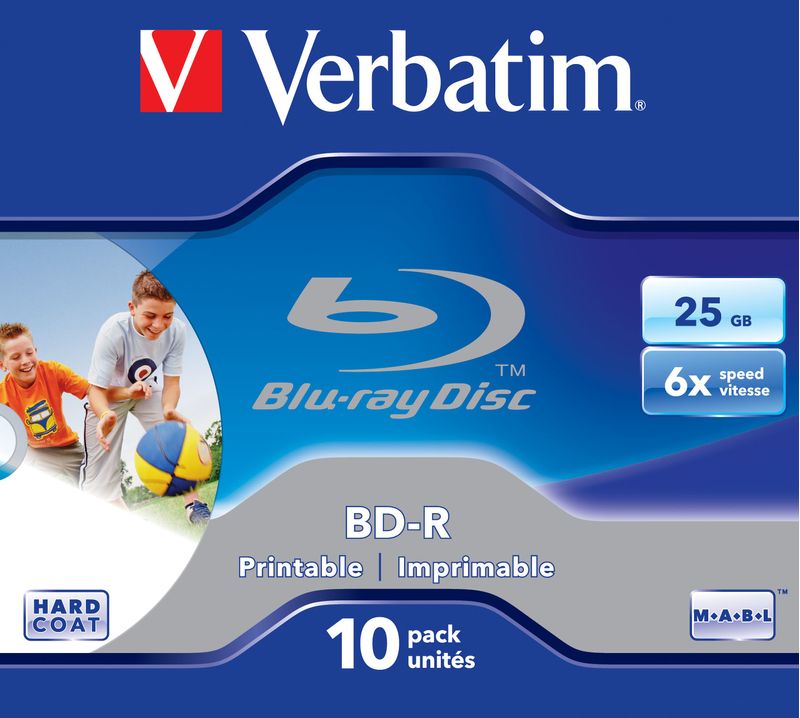 Verbatim-BD-R-SL-25GB-6x-Printable-10-Pack-Jewel-Case-10-pz