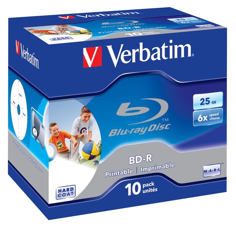 Verbatim-BD-R-SL-25GB-6x-Printable-10-Pack-Jewel-Case-10-pz