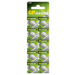 GP 76A-C10/ LR44/ LR1154/ AG13 button cell battery - 10 Pack