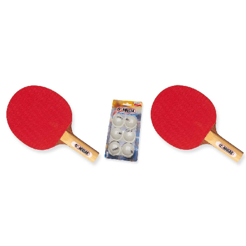 Kit-Set-Ping-Pong-con-2-Racchette-ER-ROVERA-e-4-Palline-Bianche