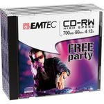 Emtec CD-RW EMTEC RW 80MIN/700MB 4-12x JEWEL CASE (kit 5pz)