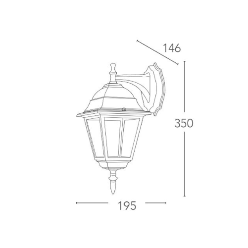 Lanterna-parete-da-esterno-alluminio-nero-attacco-e27-ip44-diffusore-in-vetro