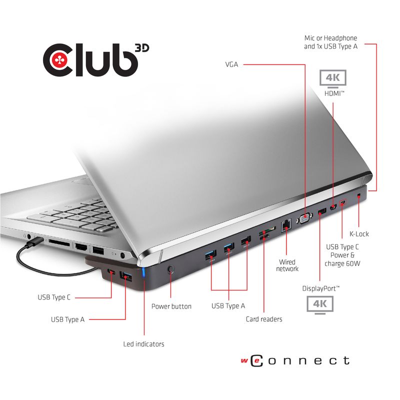 CLUB3D-CSV-1564W100-replicatore-di-porte-e-docking-station-per-laptop-USB-3.2-Gen-1--3.1-Gen-1--Type-C-Nero