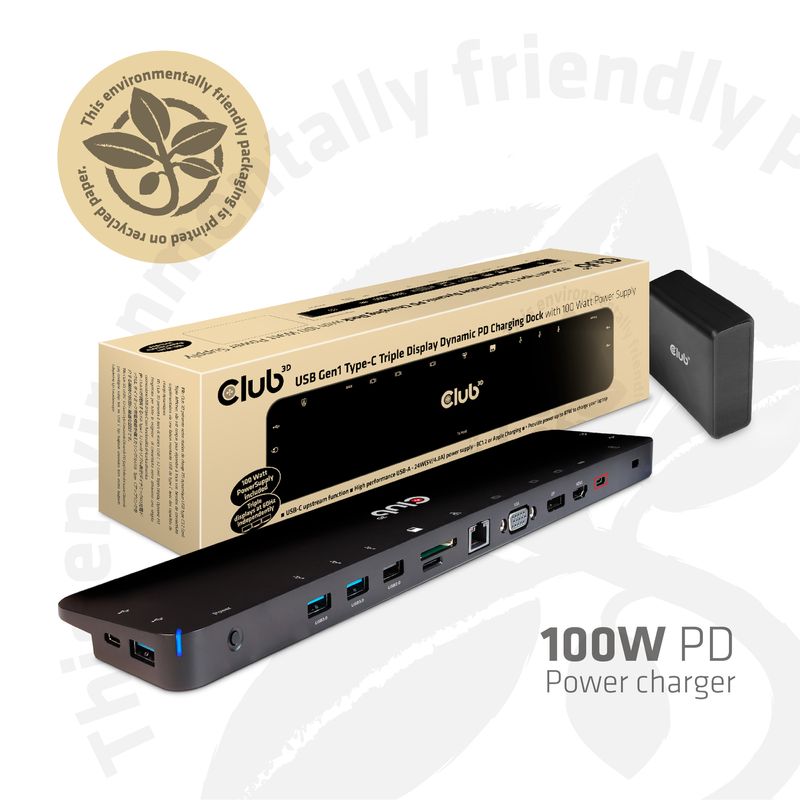 CLUB3D-CSV-1564W100-replicatore-di-porte-e-docking-station-per-laptop-USB-3.2-Gen-1--3.1-Gen-1--Type-C-Nero