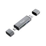 Conceptronic Equip 245460 lettore di schede USB 3.2 Gen 1 (3.1 Gen 1) Type-A/Type-C Grigio