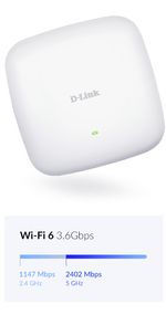 D-Link-DAP-X2850-punto-accesso-WLAN-3600-Mbit-s-Bianco-Supporto-Power-over-Ethernet--PoE-