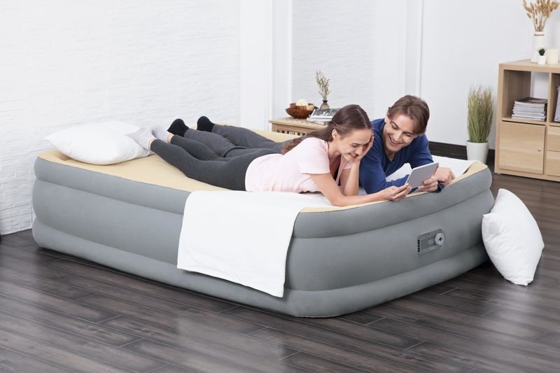 Bestway-67486-materasso-ad-aria-Doppio-materasso-Beige-Grigio