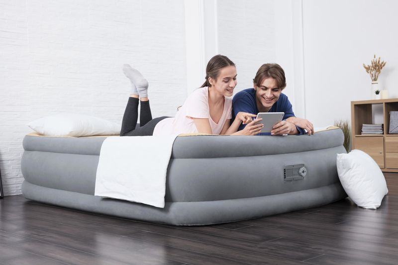 Bestway-67486-materasso-ad-aria-Doppio-materasso-Beige-Grigio