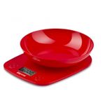 Girmi PS01 Bilancia da cucina elettronica Rosso Superficie piana Rotondo