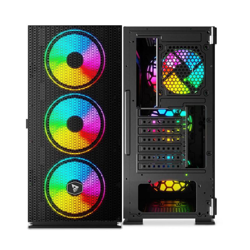 Custodia-computer-desktop-ATX-mATX-Savio-SAVGC-RAPTORX1-Nero-Multicolore