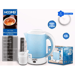 Bollitore Elettrico da Viaggio 0,6L Portatile 2 Tazze 2 Cucchiai Inclusi Potenza 650W