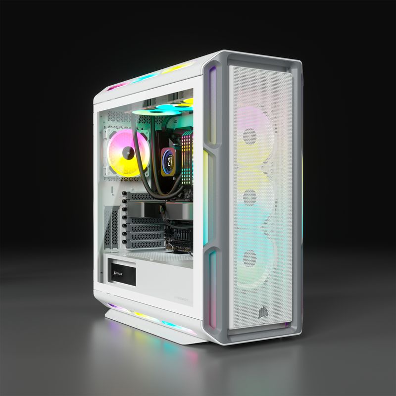 Corsair-iCUE-5000T-RGB-Midi-Tower-Bianco