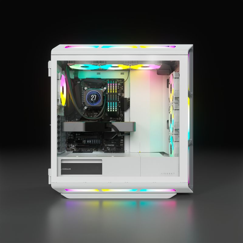 Corsair-iCUE-5000T-RGB-Midi-Tower-Bianco