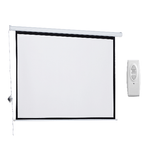 HOMCOM Schermo Proiezione Motorizzato Home Cinema 84 Pollici Bianco