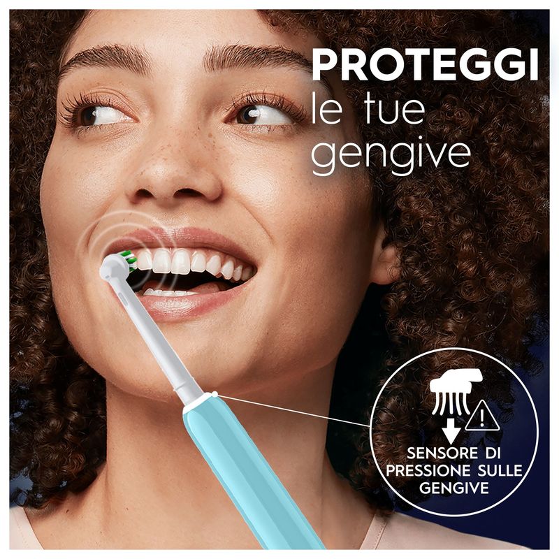 Oral-B-Pro-1-Sensitive-Clean-Adulto-Spazzolino-rotante-oscillante-Blu