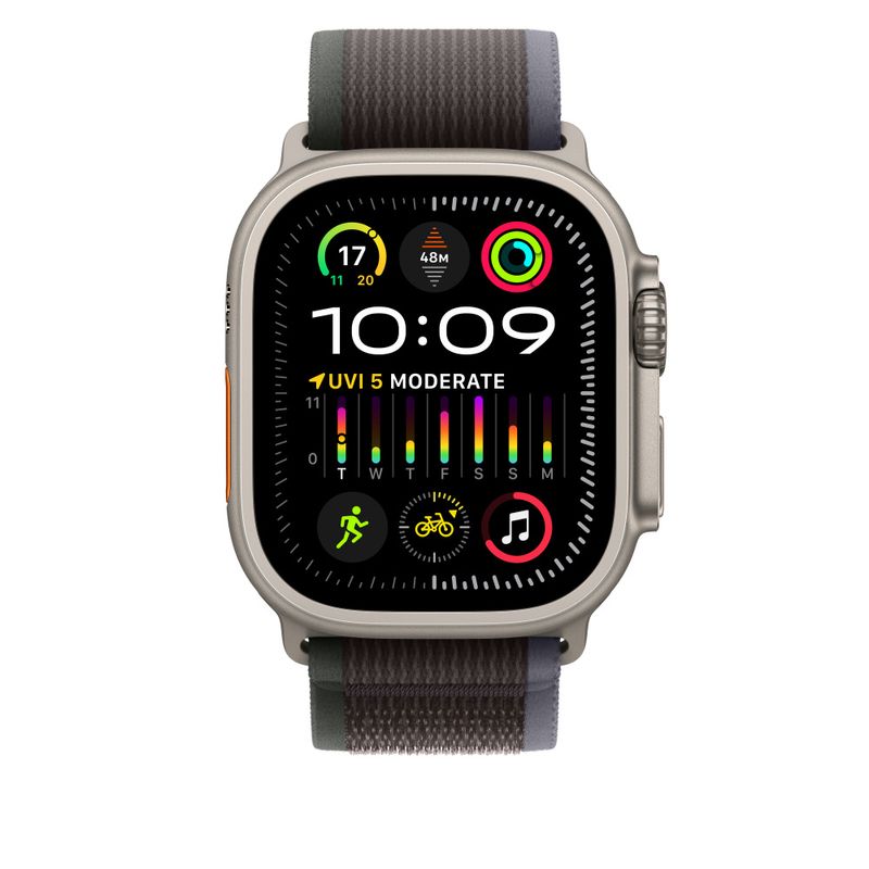 Apple-MT613ZM-A-accessorio-indossabile-intelligente-Band-Nero-Blu-Nylon-Poliestere-riciclato-Titanio-Spandex