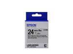 Epson-Nastro-fondo-Opaco-Argento-per-testo-Nero-24-09-LK-6SBE