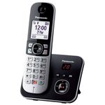 Panasonic KX-TG6861JTB Cordless DECT Display 1.8'' Blocco Chiamate ID Vivavoce Segreteria Nero