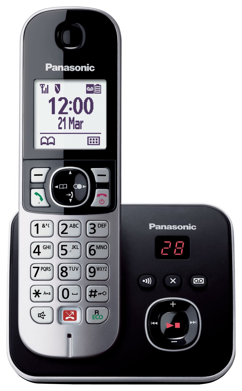 Panasonic-KX-TG6861-Telefono-DECT-Identificatore-di-chiamata-Nero-Grigio