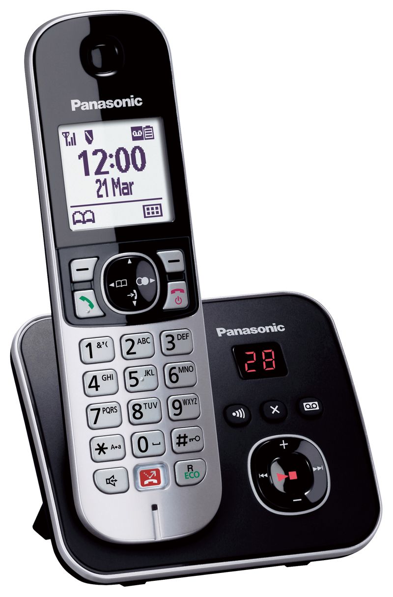 Panasonic-KX-TG6861-Telefono-DECT-Identificatore-di-chiamata-Nero-Grigio