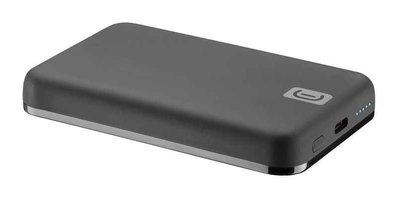 Cellularline-Wireless-power-bank-MAG-5000-Caricabatterie-portatile-compatibile-con-MagSafe-Nero