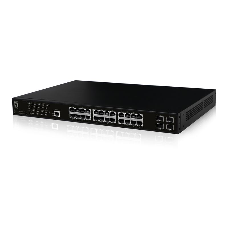 LevelOne-GEP-2861-switch-di-rete-Gestito-L2-Gigabit-Ethernet--10-100-1000--Supporto-Power-over-Ethernet--PoE--1U-Nero