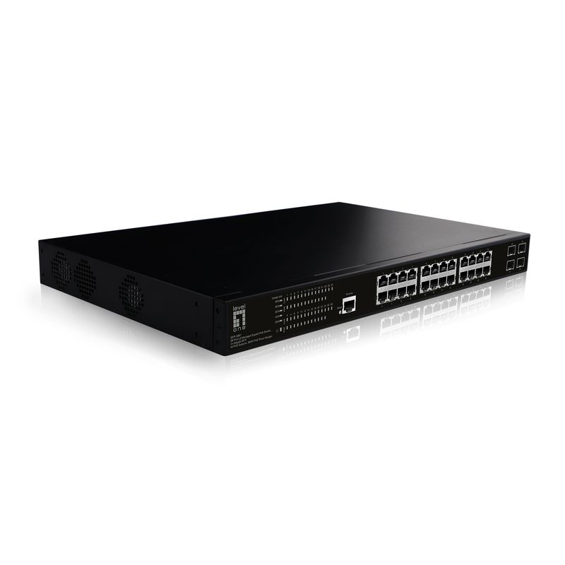 LevelOne-GEP-2861-switch-di-rete-Gestito-L2-Gigabit-Ethernet--10-100-1000--Supporto-Power-over-Ethernet--PoE--1U-Nero