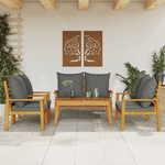 vidaXL Set Salotto da Giardino 5 pz con Cuscini Legno Massello Acacia