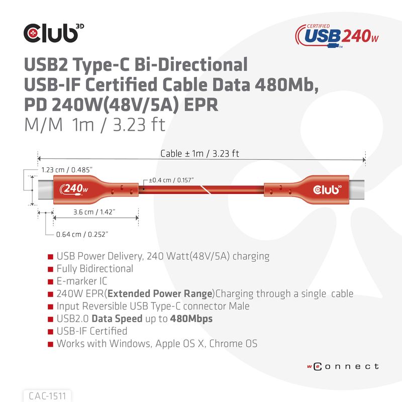 a€¢-USB-Power-Delivery-240-Watt--48V-5A--zum-Laden-a€¢-VollstA¤ndig-bidirektional-a€¢-E-Marker-IC-a€¢-240W-EPR--Extende