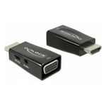 DeLOCK 65901 adattatore per inversione del genere dei cavi HDMI A VGA & 3.5 mm Audio Nero