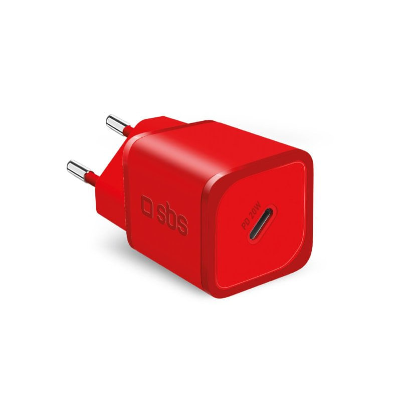 SBS-TETRGAN1C20R-Caricabatterie-per-dispositivi-mobili-Cuffie-Altoparlante-portatile-Smartphone-Orologio-intelligente-Tablet-Rosso-AC-Ricaric