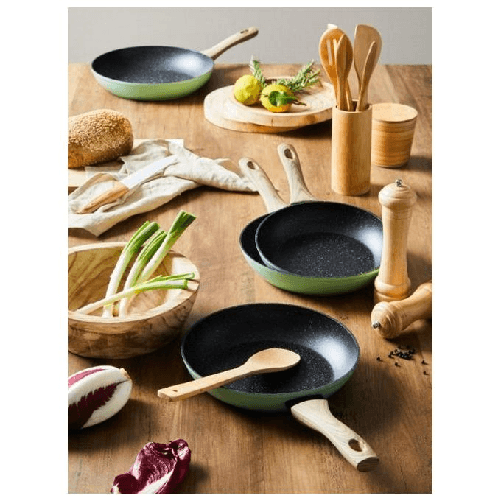 Set-2-Padelle-Miss-Natural-18-e-22-cm-in-Alluminio-Induzione-Manico-Soft-Touch